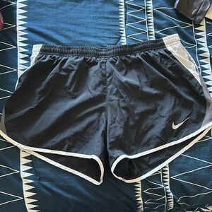 Nike black and gray running shorts